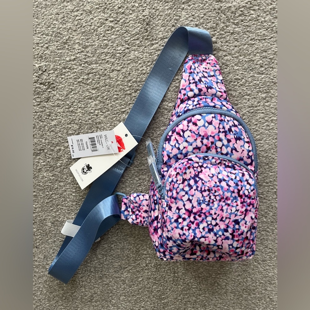 NWT Wildfox Purple Floral Puffer Sling